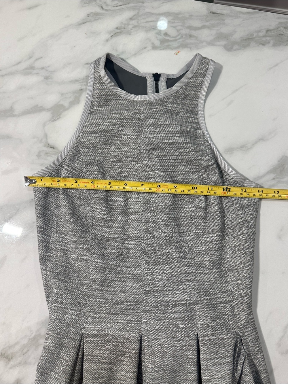 LULULEMON Here to There Pleated Dress Sleeveless Heather Gray Fit & Flare Size 6 - Picture 14 of 16
